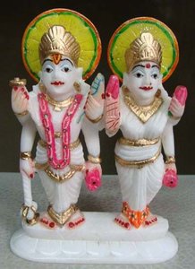 Couleur Laxmi Vishnu Statue - Product Image 6