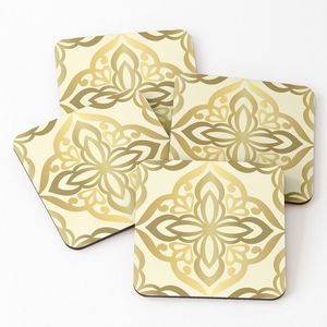 Posavasos de estilo artesanal con tablero de MDF, impresión de adhesivo esmaltado, juego de 4 posavasos para bebidas, posavasos para té a precio de fábrica al por mayor. - Product Image 3