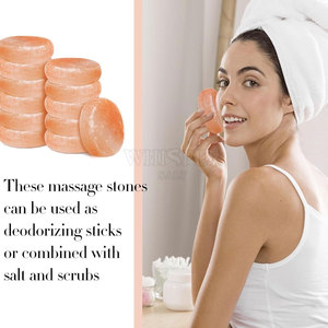 Piedra de Masaje de Sal del Himalaya Natural, Piedra de Spa para Relajación Corporal, Herramienta de Terapia de Masaje con Piedras Calientes - Product Image 3