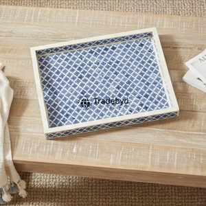 Luxury Modern Bone Inlay Tray Handmade Movable Premium Quality Decorative Dining Accent by Tradebyd - Product Image 3