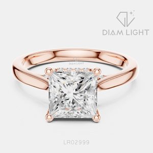 2.15CT IGI Certified Princess Cut Lab Grown Diamond <b>Ring</b> 14K White Gold F+ Color VS+ Clarity Modern Engagement <b>Ring</b> for Women - Product Image 3