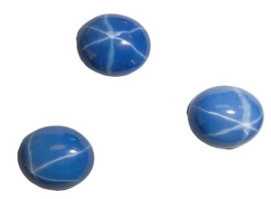 Zafiro Azul Estrella Ovalado de 11x13 mm, 8 Quilates, Creado en Laboratorio, Cabujón Pulido con Efecto de Estrella de 6 Puntas para Joyería - Product Image 6