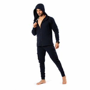 Cargo Tracksuit Full <b>Zip</b> <b>Hooded</b> Jacket and Utility Pocket Jogger Pants Private Label Streetwear Set Activewear Regular Fit Autum - Product Image 3
