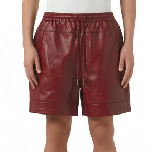 Shorts Bermuda Homme Vert Foncé Enduits avec Cordon de Serrage et Poches Style Décontracté - Product Image 5