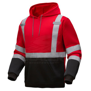 Sweat-shirts de sécurité réfléchissants imperméables fabriqués au Pakistan, classe ANSI 2, classe EN ISO 1, avec cordon de serrage et manches longues - Product Image 2