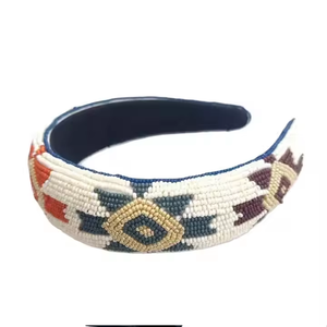 Fashion <b>Beaded</b> Hairband with Tassel Hand Embroidered Hair Accessory for Girls Free Size Everyday Wear - Product Image 6