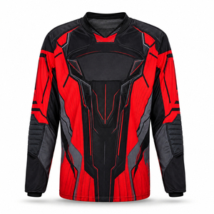 Camiseta de Paintball Personalizada de Manga Larga, Verde Neón y Azul Marino, Diseño Protector, Ajuste Universal, Ropa de Competición - Product Image 3