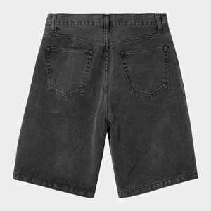 Shorts de Mezclilla para Mujer, Cintura Alta, Lavado a la Piedra, Corte Recto, Casuales, para Verano, Color Sólido, Tela de Algodón, Corte Regular - Product Image 2