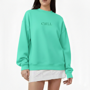 Sweat-shirt oversize de haute qualité pour femmes, pour l'automne et l'hiver, sweat-shirt oversize à col montant pour femmes - Product Image 6