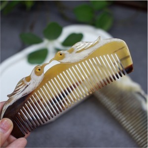 Stylish buffalo horn <b>comb</b> crafted for effortless detangling and refined grooming experience every single day - Product Image 2