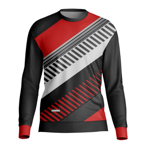 T-shirt à manches longues en coton pour homme, coupe ample, séchage rapide et respirant, motif uni, col rond, haut de sport – Collection 2026 - Product Image 3