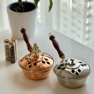 Quemador de incienso de latón decorativo de lujo para incienso aromático de Oud, quemador de incienso tradicional para decoración de mesa - Product Image 1