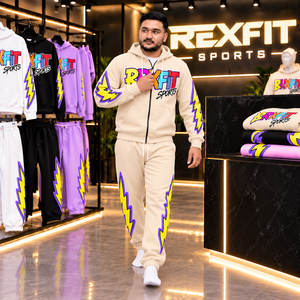 ชุดวอร์ม Rexfit sports 2026 แบบสั่งทำพิเศษสำหรับผู้ชาย เสื้อฮู้ดดี้และกางเกงจ็อกเกอร์ ชุดกีฬาแนวสตรีทแวร์ ชุดวอร์มผู้ชายแบบสั่งทำพิเศษระดับพรีเมียม - Product Image 4