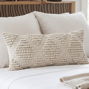 Housse de coussin lombaire en coton ivoire extra longue de 14 x 36 pouces – Grand coussin décoratif pour canapé et lit - Product Image 1