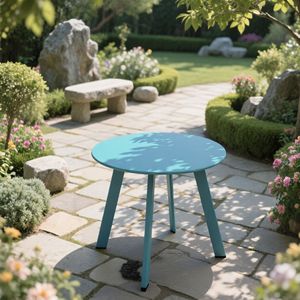 18'' Round End <b>Table</b> with Square Feet <b>Coffee</b> <b>Tables</b> Product Category - Product Image 2