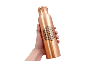 Eco-Friendly <b>Copper</b> Peacock Blossom Water <b>Bottle</b> Traditional Luxury Design - Product Image 4