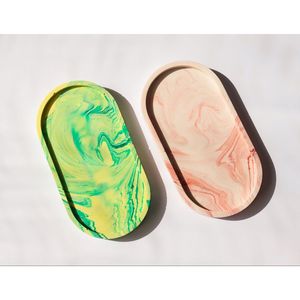 Contemporary Living <b>Storage</b> <b>Trays</b> Oval and Round Resin <b>Trays</b> - Product Image 2