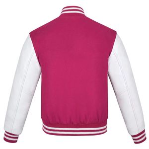 Chaquetas Varsity Letterman de Alta Calidad, Cuerpo de Lana, Mangas de Cuero Genuino, Cierre Frontal, Impermeables, Ropa de Invierno Elegante y Moderna para Hombre - Product Image 2
