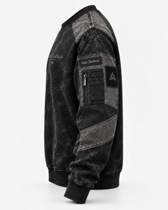 Sweat-shirts zippés pour hommes, coupe oversize, 100% coton, col rond, broderie appliquée, confortables pour l'hiver, style décontracté, prix de gros, effet délavé - Product Image 2