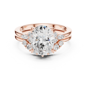 Anillo de Diamante Cultivado en Laboratorio con Certificado IGI de Oro de 14K de Lujo Aries Jewel, Corte Ovalado de 2.50 CT con Banda a Juego, Anillo de Compromiso y Boda para Mujer - Product Image 5