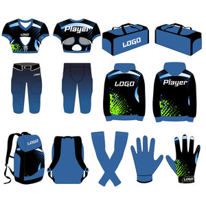 Ensemble de maillot et pantalon de football américain pour femmes, vêtements de sport respirants, sweats à capuche et gants imprimés - Product Image 1