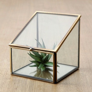 Nuevo Estuche de Joyería de Vidrio con Marco Metálico, Organizador Transparente para Anillos y Adornos - Product Image 1