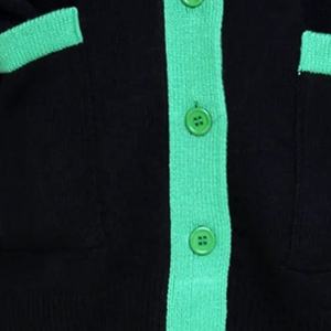 Cárdigan de punto con cuello en V impreso con logotipo de alta calidad unisex estilo universitario hecho a medida para las estaciones de invierno, verano y otoño - Product Image 6