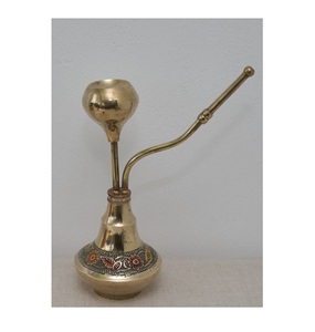 Elegant Metal <b>Hookah</b> For Living Room Display Decor With Traditional Design And Timeless Antique Inspired Beauty - Product Image 1