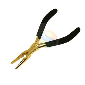 “Premium Gold-Plated Hair Extension Pliers Kit – Composite Material, <b>Needle</b> Nose, Rubber Grip, <b>Bead</b> Removal Tools - Product Image 1