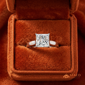 Princess Cut Moissanite <b>Solitaire</b> Engagement <b>Ring</b> 925 <b>Silver</b> Classic Wedding <b>Ring</b> Diamond Look Jewelry for Women - Product Image 3