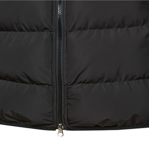 Veste matelassée à capuche pour homme, coupe-vent, en polyester épais, avec empiècements de couleur, manteau d'hiver décontracté, coupe régulière, fermeture éclair - Product Image 5