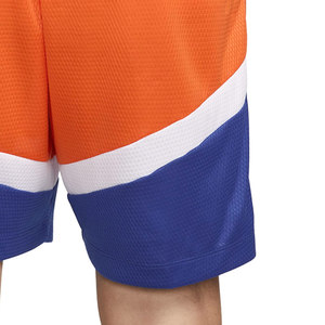 Shorts de basketball pour hommes à taille élastique, séchage rapide, en polyester rouge uni, décontractés - Product Image 3