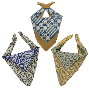 Foulard carré ethnique en coton fait main Naaz Textile, imprimé à la main, motif floral, ensemble cravate et bandeau pour le cou, doux pour la peau, idéal pour l'été - Product Image 2