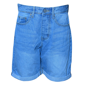 Pantalones cortos de mezclilla oscuros para hombre, muy vendidos, ligeros, transpirables, de secado rápido, personalizados, cómodos, de cintura alta, a precio económico. - Product Image 4