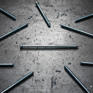Heavy Duty Blue Head Hex Self-Tapping Roofing <b>Screws</b> - Galvanized Zinc Coated Metal Fasteners with Rubber Gasket - Product Image 1