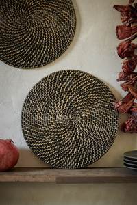 Round Handmade Bamboo <b>Placemat</b> Bohemian Style Natural Weave 400mm Diameter Mats & Pads - Product Image 6
