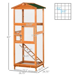 Grande Gabbia Moderna in Legno per Piccioni, Voliera da Esterno con 2 Porte, Resistente e Facile da Pulire - Product Image 3