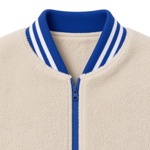 เสื้อแจ็คเก็ตบอมเบอร์ Zeta Phi Beta สำหรับผู้หญิง ระบายอากาศได้ดี ตกแต่งด้วยผ้าฟลีซสีน้ำเงินรอยัล แต่งขอบลายทางสีขาว ผ้าเชนิลล์ลายกรีก - Product Image 6