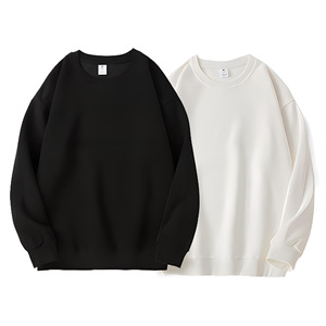 Sudadera de cuello redondo extragrande para hombre, estilo moderno, corte holgado, esencial para la moda, sudaderas de algodón y felpa en colores sólidos - Product Image 2