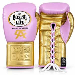 ถุงมือหนังแท้คุณภาพพรีเมียมขายดี รุ่น Pro No Boxing No Life ผลิตในเม็กซิโก อุปกรณ์ต่อสู้ระดับมืออาชีพสำหรับการแข่งขัน - Product Image 1