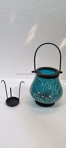 ชุดขาตั้งเทียนโลหะทรงกลมทำจากแก้วโมเสกสำหรับตกแต่งบ้านและสวนจากผู้จำหน่ายอินเดีย - Product Image 4