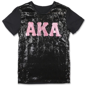 Camiseta de Manga Corta con Lentejuelas Negras y Rosas Personalizada, Cuello Redondo, Diseño Gráfico Brillante, Top Casual de Moda, Ropa Brillante para Fiesta para Mujer - Product Image 1