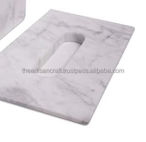 Beautiful Handcrafted Marble <b>Tissue</b> <b>Box</b> Holder Elegant Artisan Craft for Home Dining Table Elegant Beautiful Countertop Decor - Product Image 5