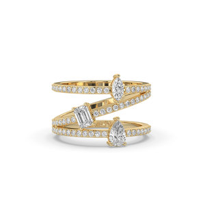 Luxury 2 Carat <b>Emerald</b> Cut Lab Created Diamond Women's <b>Ring</b> 925 <b>Silver</b> Plated Gold Unique Design Wedding Band IGI Certified - Product Image 3
