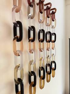 Cadena de Resina con Eslabones de Resina Tipo Disco Espejado para Decoración del Hogar, Adorno de Pared y Centro de Mesa Escultórico - Product Image 3