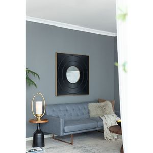 40 \ "X 40 \" colore neutro specchio quadrato intagliato Design plissettato oro cornice in ferro decorazione della parete per soggiorno ingresso bagno - Product Image 6