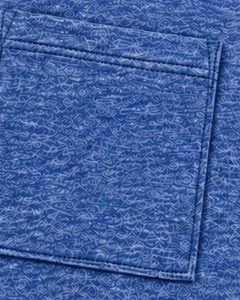 Camiseta con cuello en V para mujer, camiseta informal con bolsillo y manga corta, Top ligero y transpirable a la moda de verano, ajuste elegante, color azul con patrón abstracto - Product Image 5