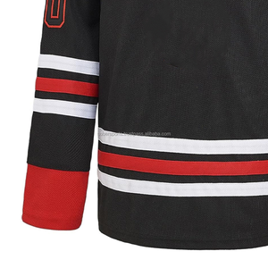 Maillot de hockey sur glace personnalisé 2026 respirant pour hommes et femmes S-5XL, écologique, séchage rapide, antibactérien, 100% polyester, nom brodé - Product Image 4