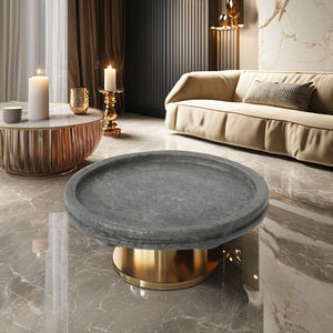 Plat à bougie en marbre noir pour la décoration de la maison, vaisselle en grès artisanale de luxe fabriquée en Inde, meilleur prix fournisseur directement du fabricant - Product Image 6