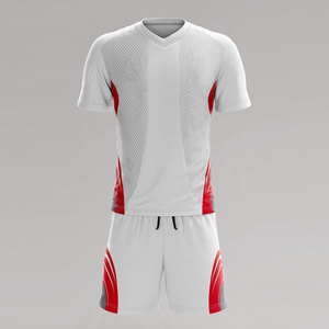 Ensemble de maillots de football et de volley-ball à col en V pour femmes, 100% polyester, uniformes de football par sublimation - Product Image 4
